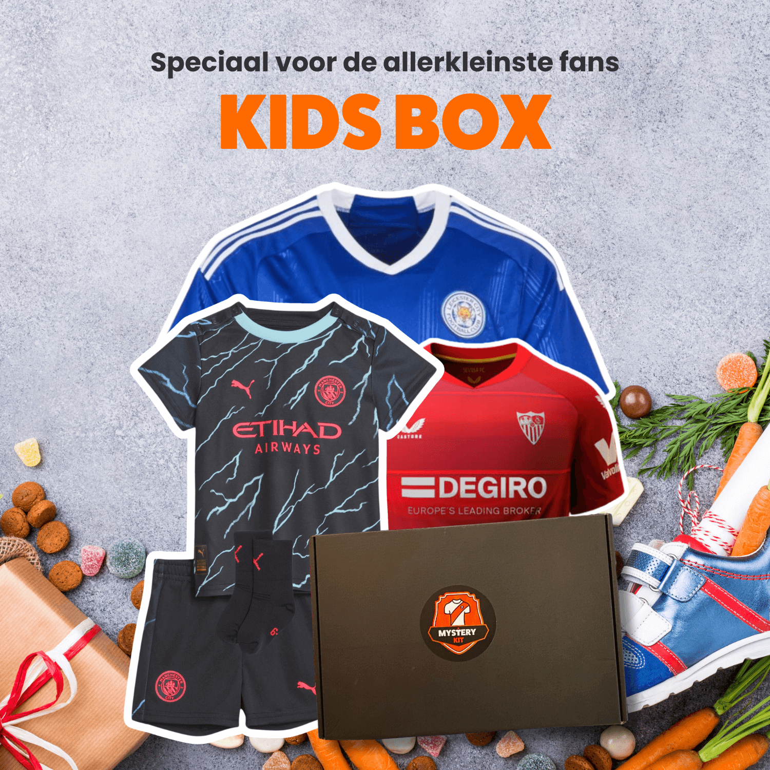 Mystery Kit Kids Box als Sinterklaascadeau voor jonge voetbalfans