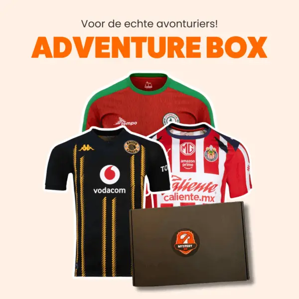Officieel voetbalshirt van een club buiten Europa, geleverd in de Adventure Box van Mystery Kit.