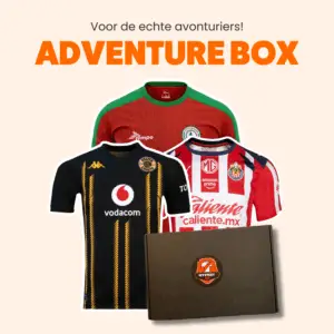 Officieel voetbalshirt van een club buiten Europa, geleverd in de Adventure Box van Mystery Kit.