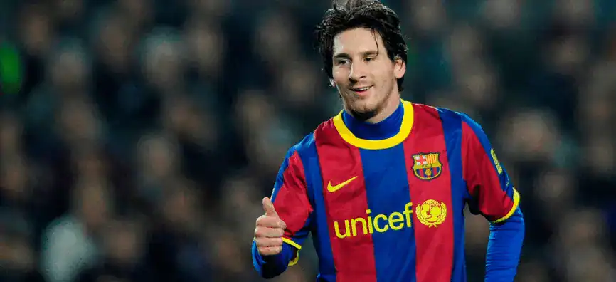FC Barcelona voetbalshirt met UNICEF op de voorkant