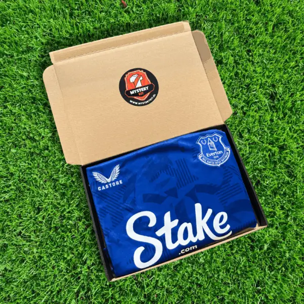 Blauw Everton voetbalshirt in Mystery Kit doos