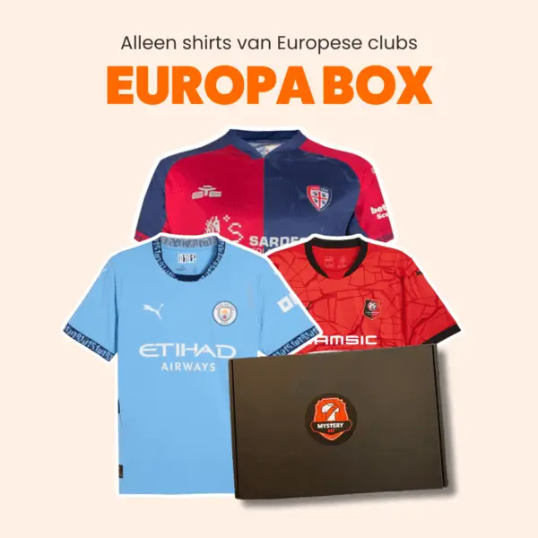 Officieel voetbalshirt van een Europese club, geleverd in de Europa Box van Mystery Kit.