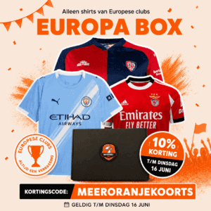 Officieel voetbalshirt van een Europese club, geleverd in de Europa Box van Mystery Kit.