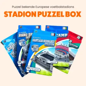 3D puzzel van een bekend voetbalstadion, perfect cadeau voor voetbalfans.